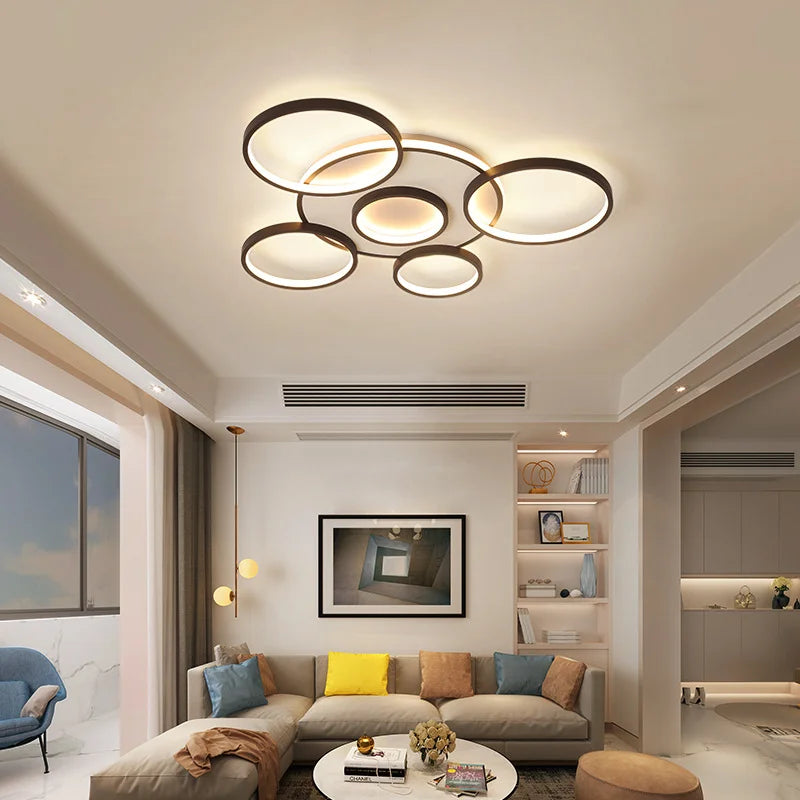 220V Modern LED Ceiling Light Fixture. Suitable for living rooms, bedrooms, and aisles, doubling as a chandelier for home decor.