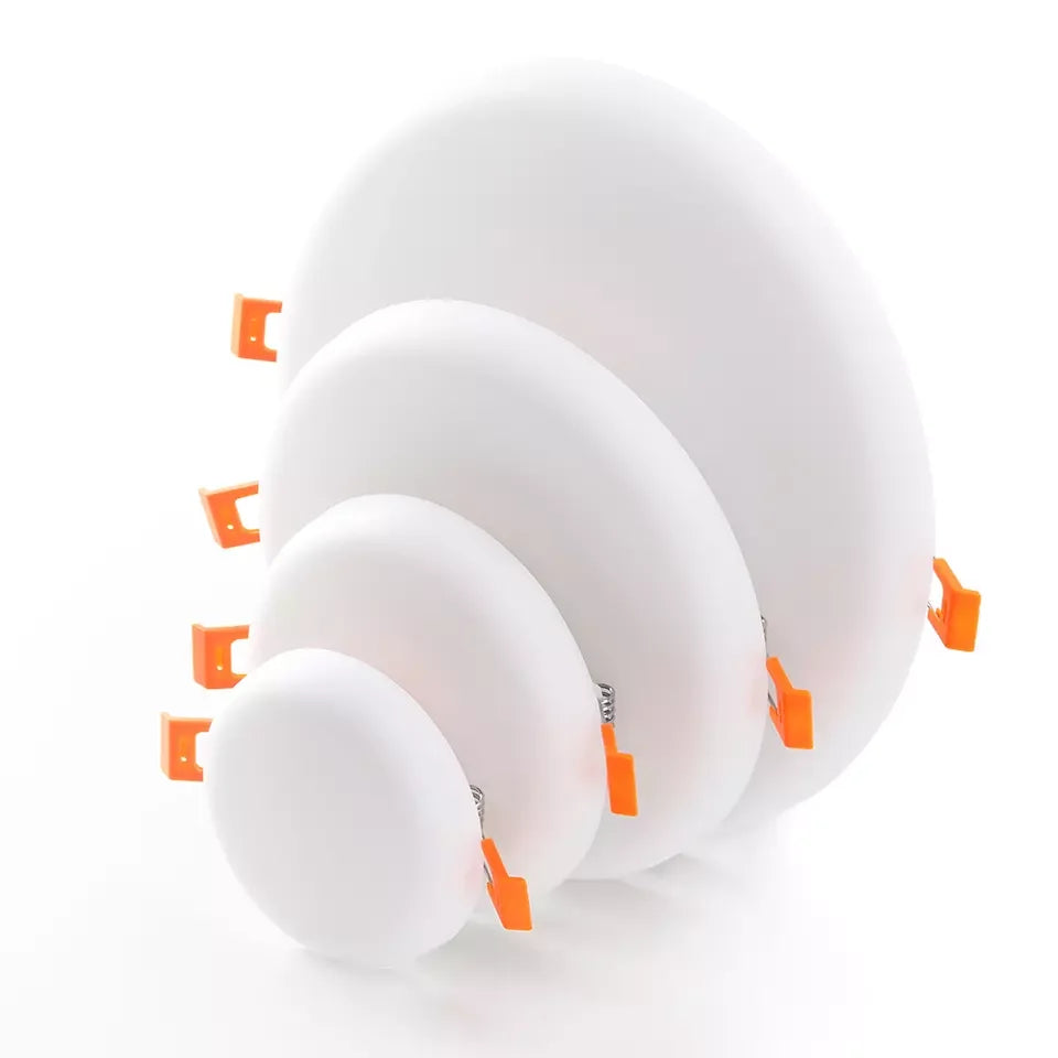 Recessed Aluminum LED Panel Light Downlights. Available in 10W, 18W, 24W, 36W. Operate on 220V AC (85 - 265V). Ultra - thin with adjustable open - hole sizes in round and square shapes.