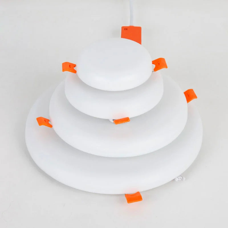 Recessed Aluminum LED Panel Light Downlights. Available in 10W, 18W, 24W, 36W. Operate on 220V AC (85 - 265V). Ultra - thin with adjustable open - hole sizes in round and square shapes.