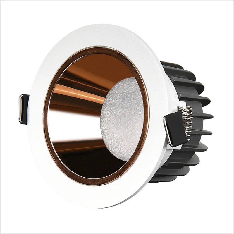 IP65 - Rated SMD LED Recessed Downlights. Anti - glare ceiling lamps suitable for bathrooms, hotels, houses, and kitchens.