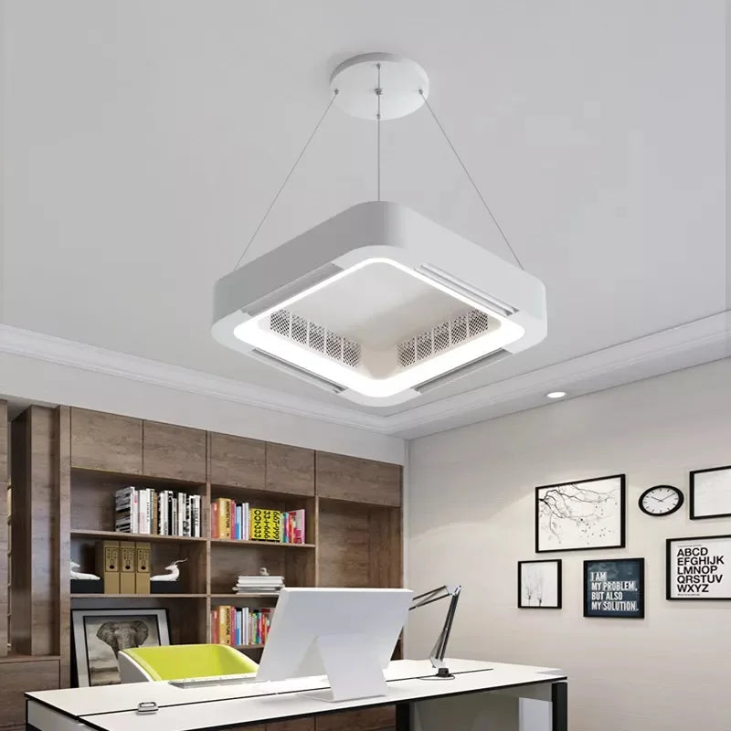 Newly Designed Remote - Controlled BLDC Bladeless Modern LED Ceiling Fan with Integrated Light