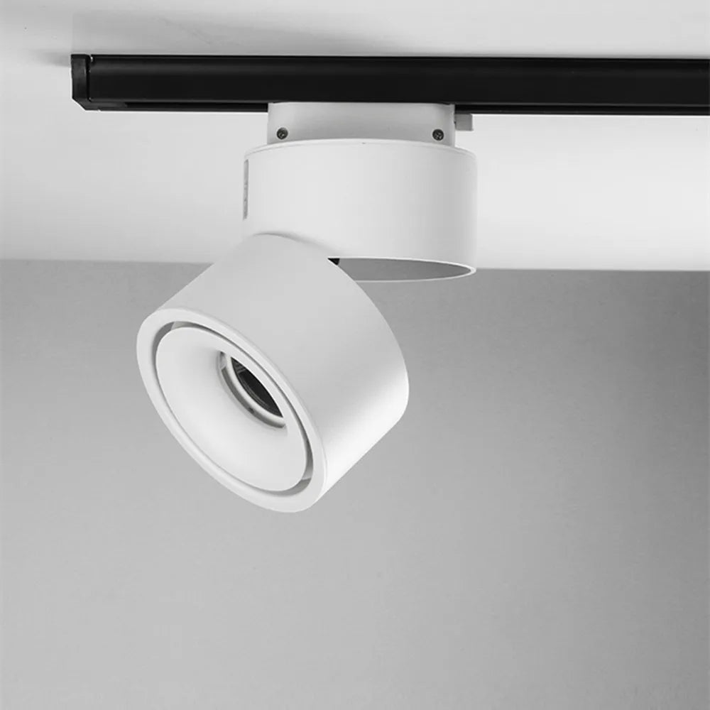 5W COB Dimmable Ceiling Spotlight in Black and White. Features 4000K color temperature and is suitable for guide rail track lighting.