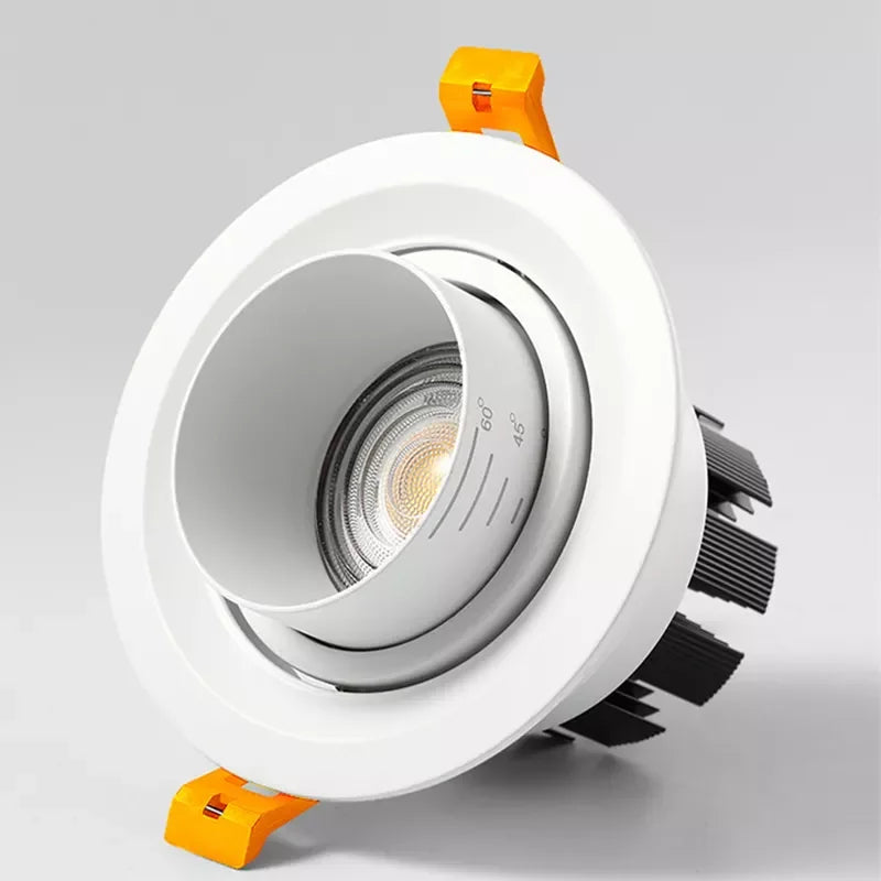 eam - Angle - Adjustable Recessed LED Ceiling Spotlights. Dimmable, with 3000K CCT settings.