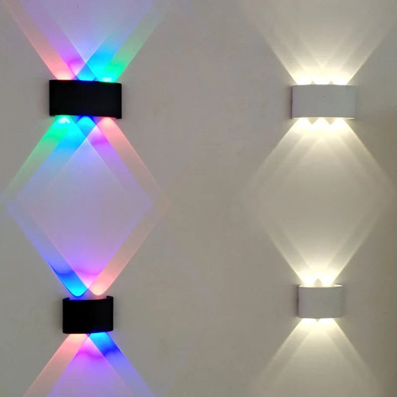 IP65 Waterproof Aluminum LED Wall Lamp. Available in 8W and 12W, suitable for outdoor garden use as well as interior lighting in bedrooms, living rooms, and on stairs.