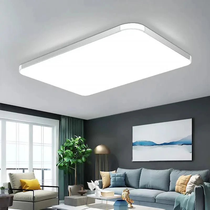 110V/220V Ultra - Thin Surface - Mounted LED Ceiling Light. Modern square & round designs, perfect for bedrooms and kitchens.