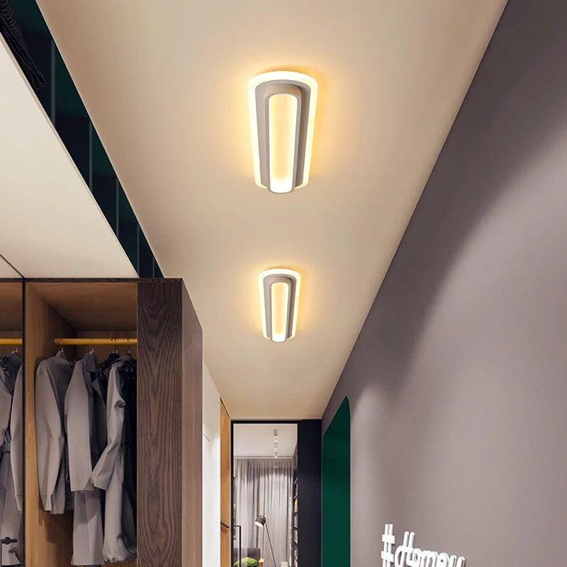 New Designer AC85 - 265V LED Ceiling Lamp. Crafted from acrylic, ideal for dining rooms, living rooms, restaurants, corridors as a surface - mounted decor lighting fixture.