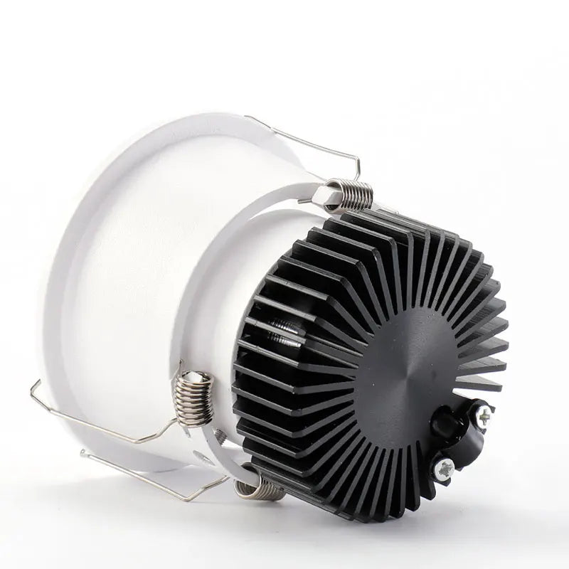 Black Aluminium Recessed Spotlight with Narrow Edge and COB Technology