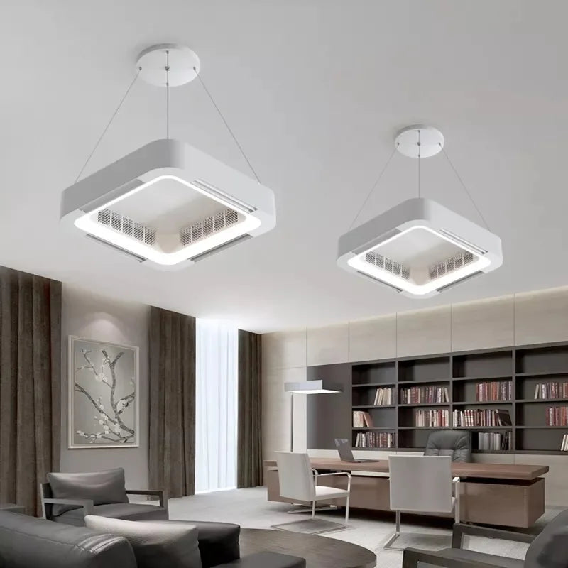 Popular Nordic - style Ventilation Ceiling Fan. A modern, smart bladeless ceiling fan featuring integrated lighting, tailor - made for kitchens.