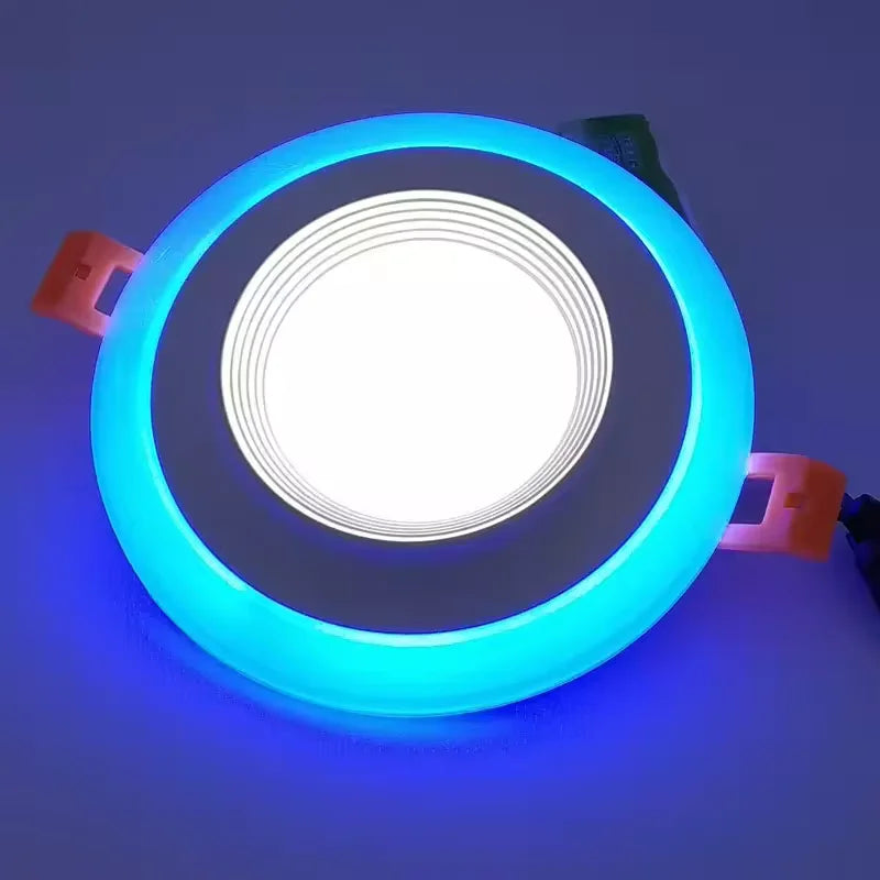3 - Lighting Mode, Dimmable LED Ceiling Downlight. Operates on 185 - 265V, available in 9W round and square panel lamp designs for indoor lighting.
