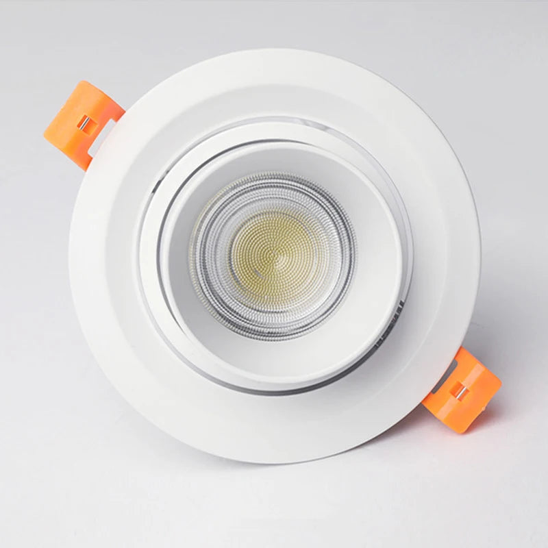 eam - Angle - Adjustable Recessed LED Ceiling Spotlights. Dimmable, with 3000K CCT settings.