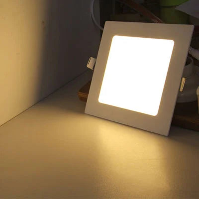 Ultra - Thin Dimmable LED Recessed Grid Downlights. Available in 3W, 6W, 9W, 12W, 15W, 25W. Square LED panel lights with free shipping.