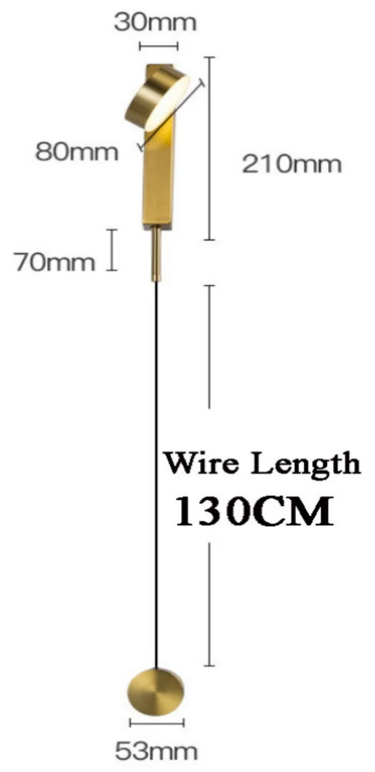 Modern Rotatable LED Wall Sconce in Black and Gold. Ideal for living rooms, bedrooms, bedside areas, aisles, and studies. Perfect for home indoor decoration.