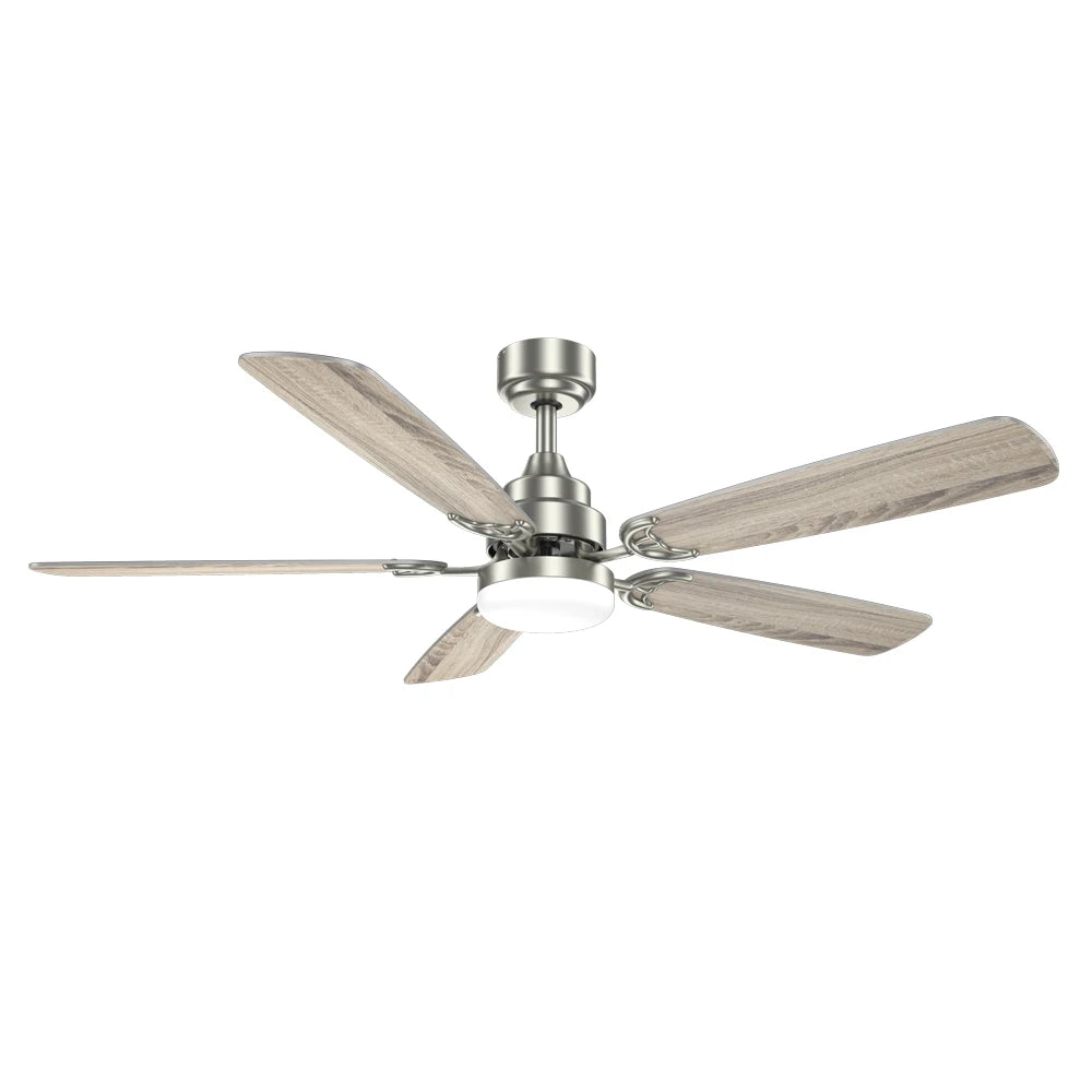 2025 Modern Smart Ceiling Fan: 52 - Inch Large Industrial - Style Ventilation Fan with Fancy Lights