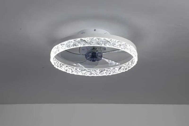 Modern, High - Quality European - Style Round Ceiling Fan with Integrated Lighting