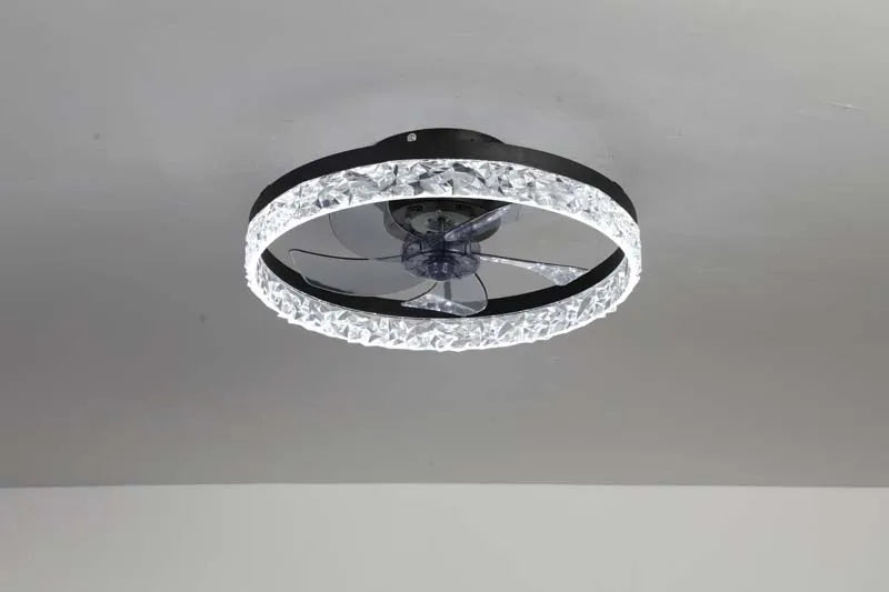 Modern, High - Quality European - Style Round Ceiling Fan with Integrated Lighting