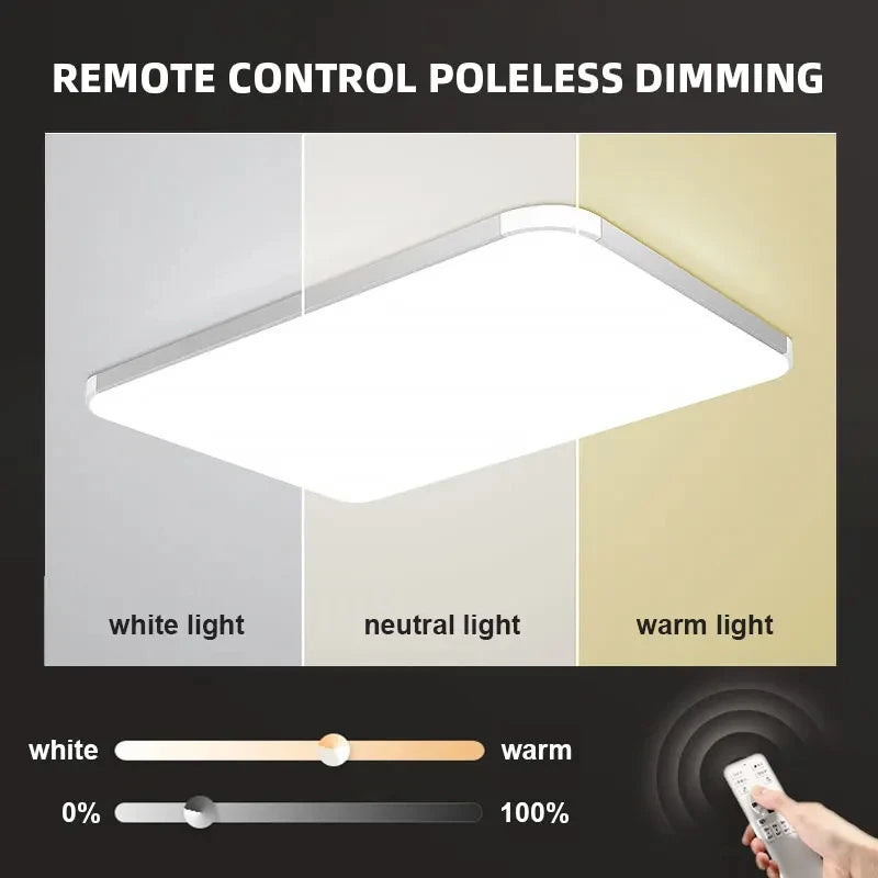 110V/220V Ultra - Thin Surface - Mounted LED Ceiling Light. Modern square & round designs, perfect for bedrooms and kitchens.