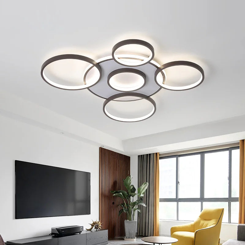 220V Modern LED Ceiling Light Fixture. Suitable for living rooms, bedrooms, and aisles, doubling as a chandelier for home decor.