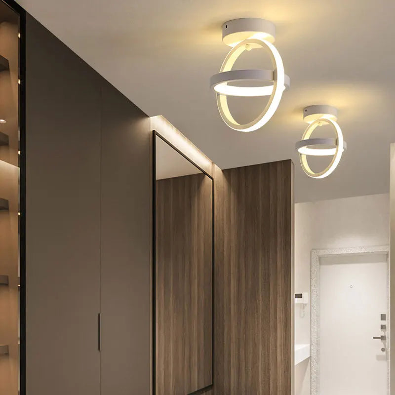 Modern Nordic - style LED Ceiling Lights. Suitable for aisles, corridors, entryways, bedrooms, and terraces. Made of aluminum for decoration.