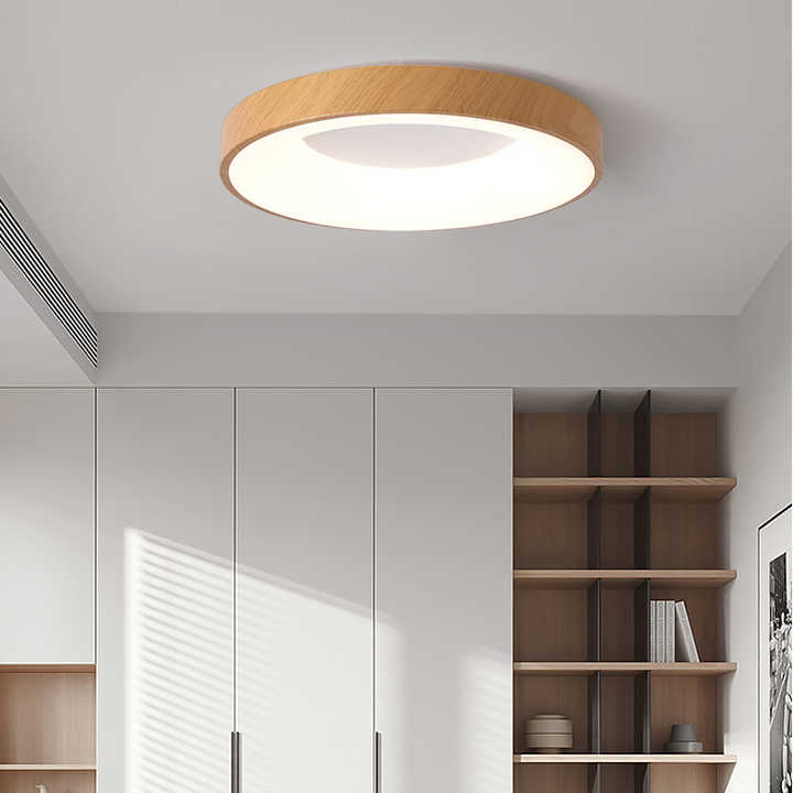 Wood Ceiling Light Eye protection Bedroom Light Modern Minimalist Creative Atmospheric Chandelier