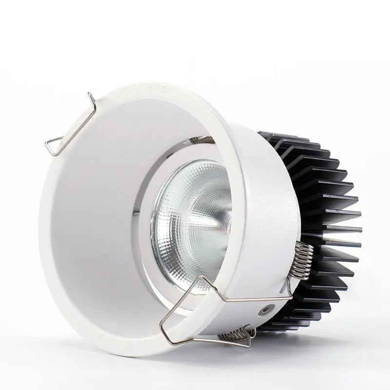 Black Aluminium Recessed Spotlight with Narrow Edge and COB Technology