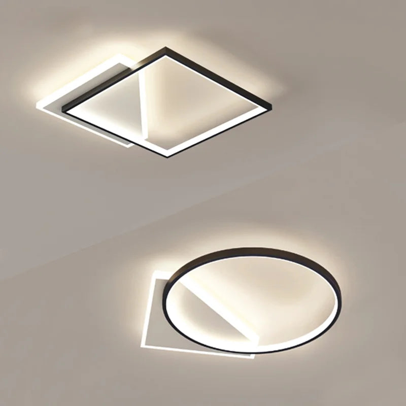 Modern Round LED Ceiling Lights. Ideal for bedrooms, studies, and living rooms. Indoor lighting lamps for decoration.