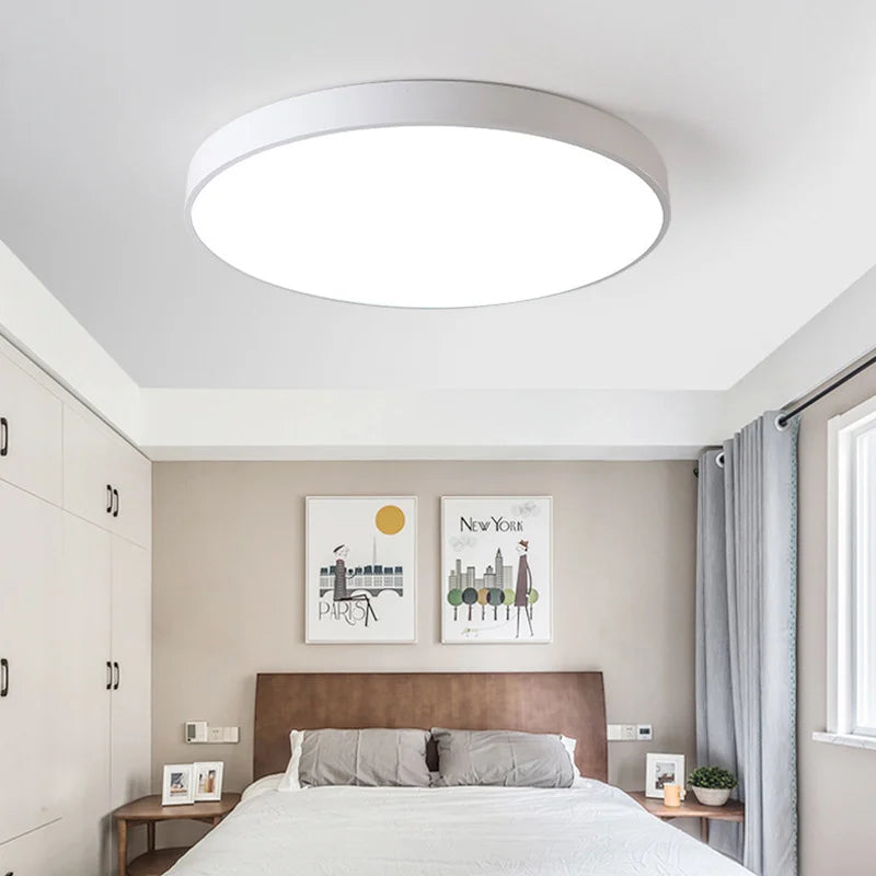 Nordic - style LED Ceiling Light. With a wooden - inspired macaroon - circular design, it's a modern and simple addition for home decor. Perfect for bedrooms, balconies, and study areas.