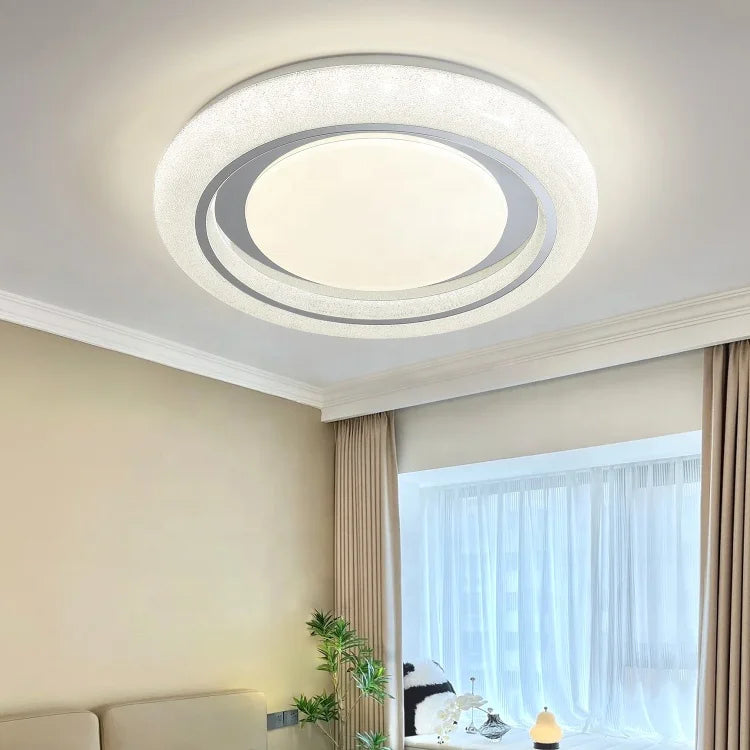 Modern - designed LED ceiling lamps are a perfect addition to your house for home lighting. These lights are versatile, suitable for both the living room and bedroom, offering a blend of style and illumination to enhance any interior space.