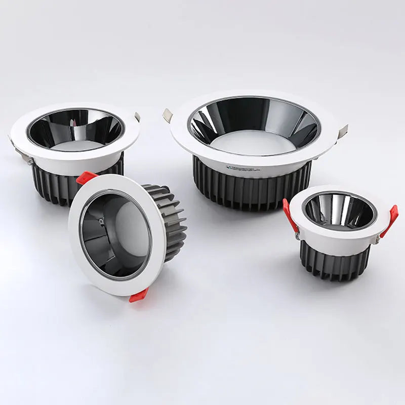 IP65 - Rated SMD LED Recessed Downlights. Anti - glare ceiling lamps suitable for bathrooms, hotels, houses, and kitchens.