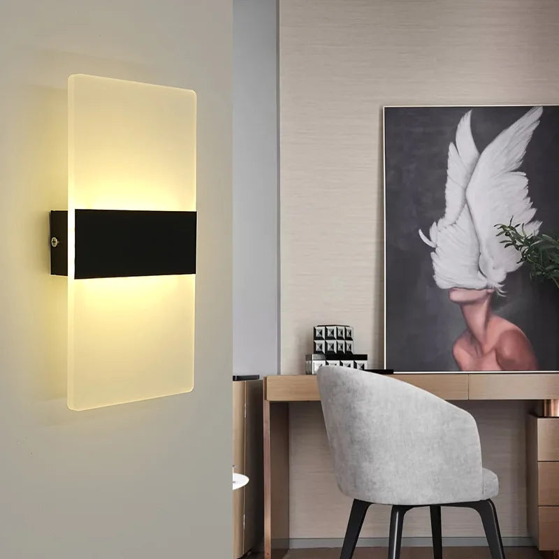 20V/110V LED Wall Light. Suitable for bedroom bedside, living room, balcony, aisle, and corridor as a wall sconce lamp.