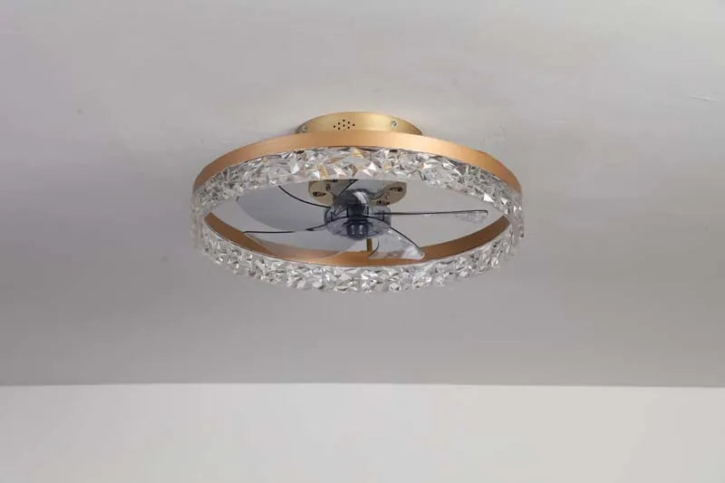 Modern, High - Quality European - Style Round Ceiling Fan with Integrated Lighting