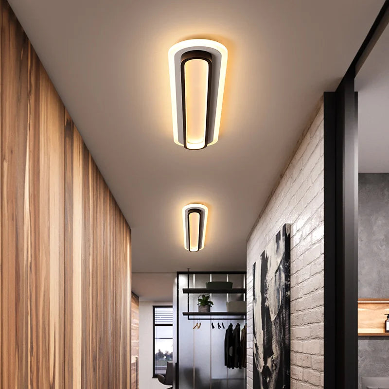New Designer AC85 - 265V LED Ceiling Lamp. Crafted from acrylic, ideal for dining rooms, living rooms, restaurants, corridors as a surface - mounted decor lighting fixture.