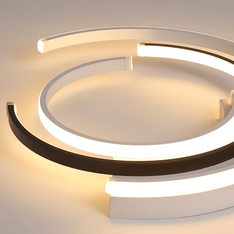 odern Ceiling Chandelier for Living Rooms and Bedrooms. Features a round aluminum design with LED lighting, perfect as a lustrous ceiling lamp.