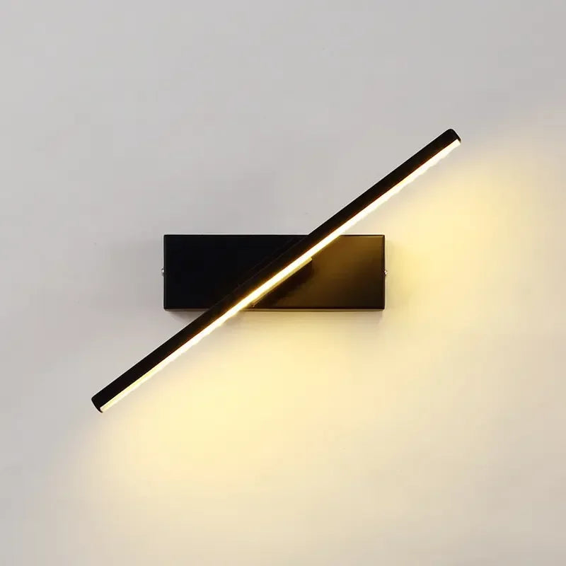 AC90 - 260V Bedroom Bedside Wall Light. Made of aluminum, this simple light fixture features a 330° rotatable adjustable light angle for versatile illumination.