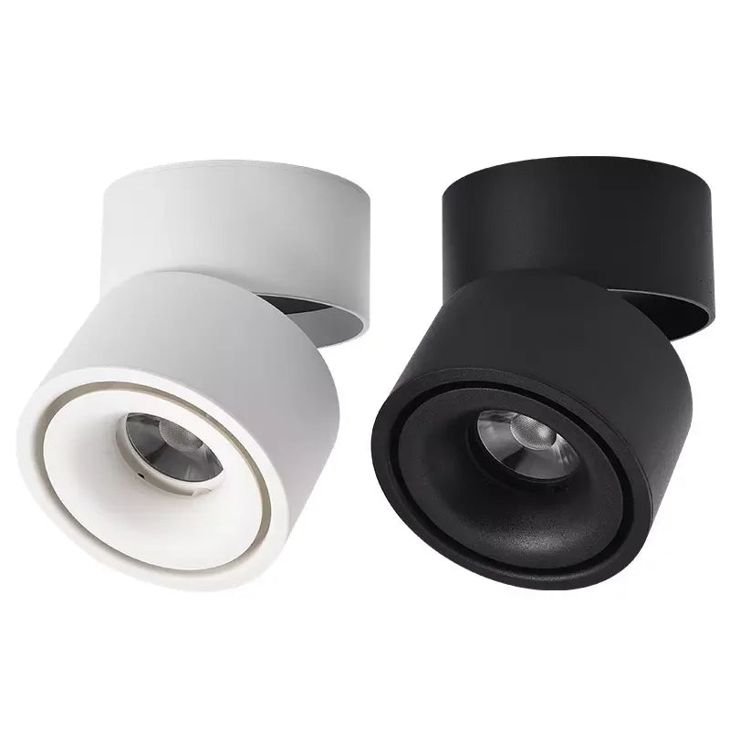 5W COB Dimmable Ceiling Spotlight in Black and White. Features 4000K color temperature and is suitable for guide rail track lighting.