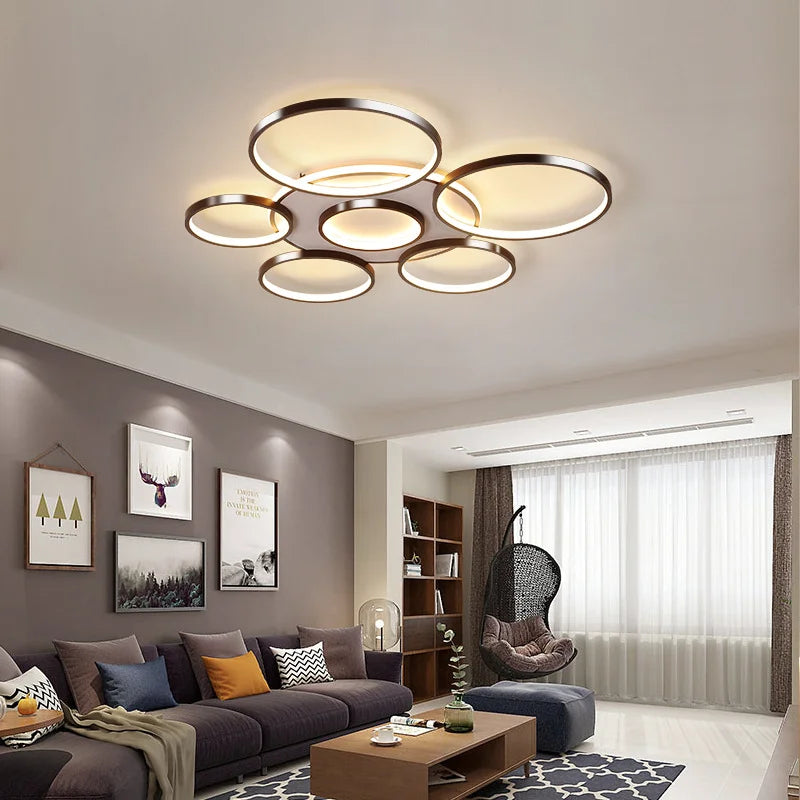 220V Modern LED Ceiling Light Fixture. Suitable for living rooms, bedrooms, and aisles, doubling as a chandelier for home decor.