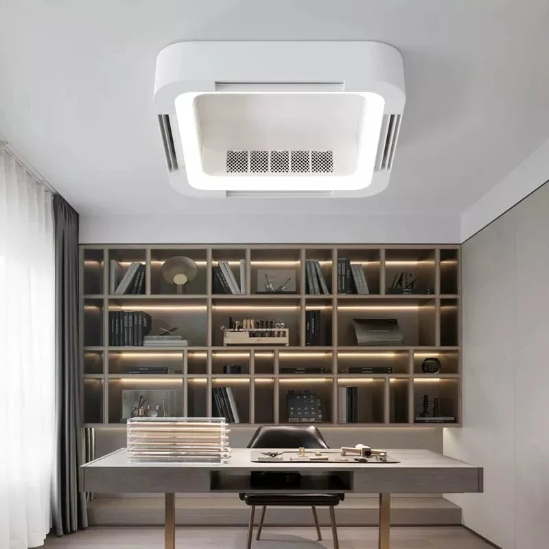 Newly Designed Remote - Controlled BLDC Bladeless Modern LED Ceiling Fan with Integrated Light