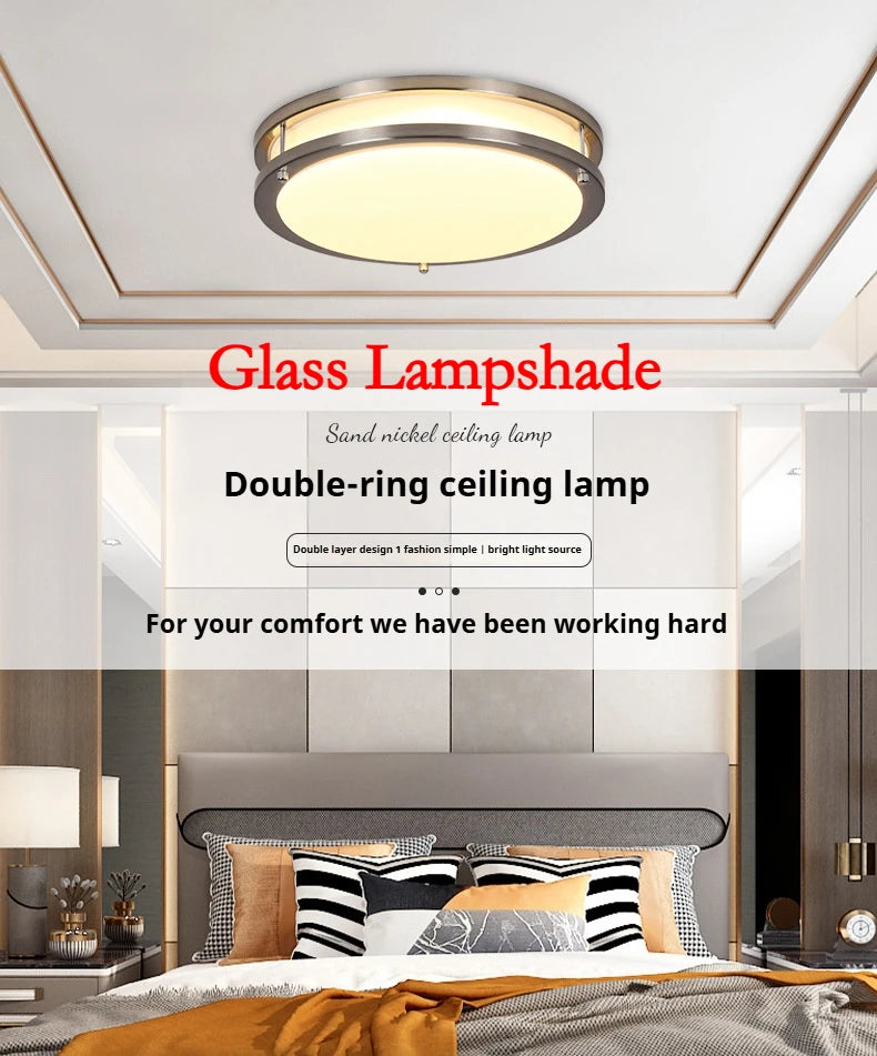 2700 - 6000K 5CCT Dual Ring Circular LED Ceiling Light for Indoor Surface Mounting, Ideal for Living Rooms, Bedrooms and Villas