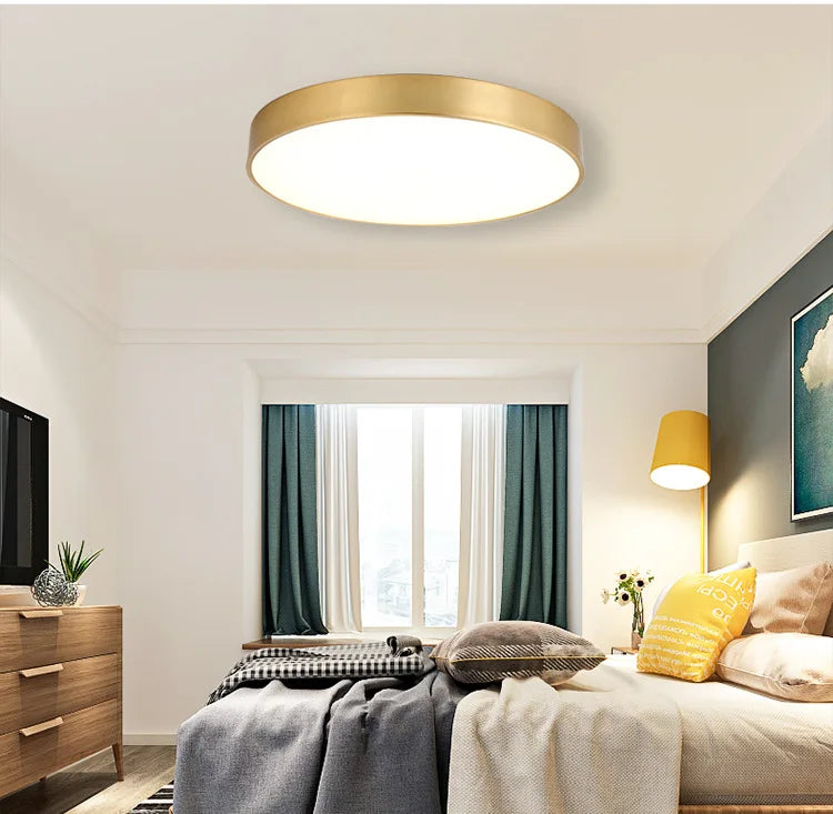tra - Thin Modern and Simple Macaroon - Colored Circular Ceiling Lamp. Available in 18W, 30W, and 48W options.