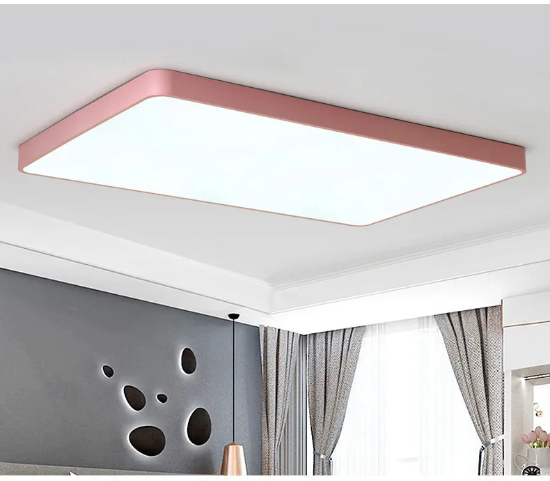 Ultra - Thin Modern Simple - Design Circular LED Ceiling Lights. Available in 18W, 30W, 48W, featuring macaron - colored finishes.
