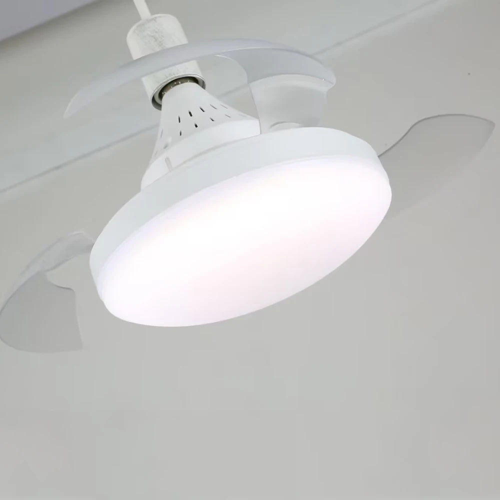 16 - Inch 3 - Blade Invisible Transparent Ceiling Fan with E26/E27 Socket. Features integrated light and remote control for easy operation.