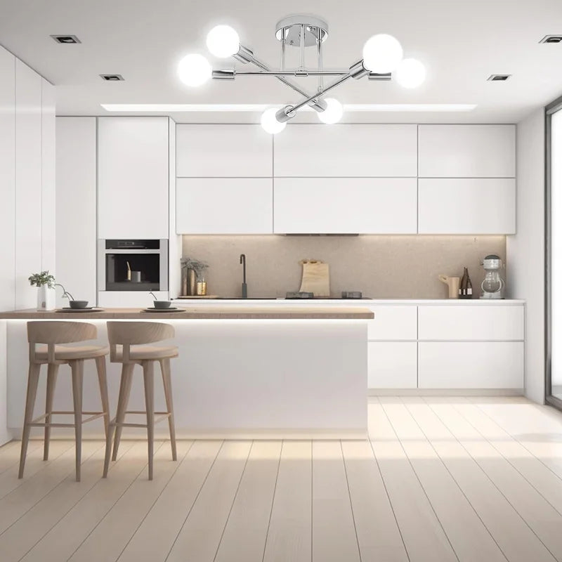 Nordic - Style Minimalist LED Pendant Chandelier. Ideal for bedrooms and living rooms, featuring black - and - gold accents for lighting decoration.